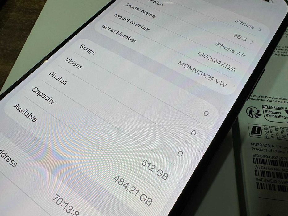 Apple iPhone Air 512GB / 100% / Гаранция