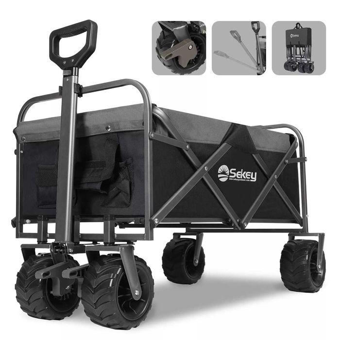 Сгъваема офроуд транспортна количка с 4 колела