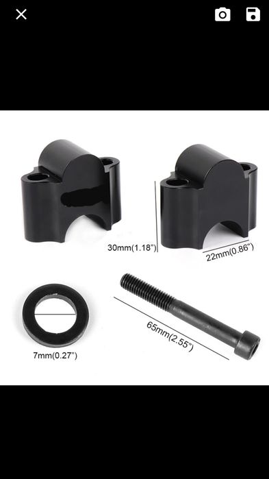 Повдигачи за мото кормило,22мм,и 28мм и преходник от 22 към 28мм