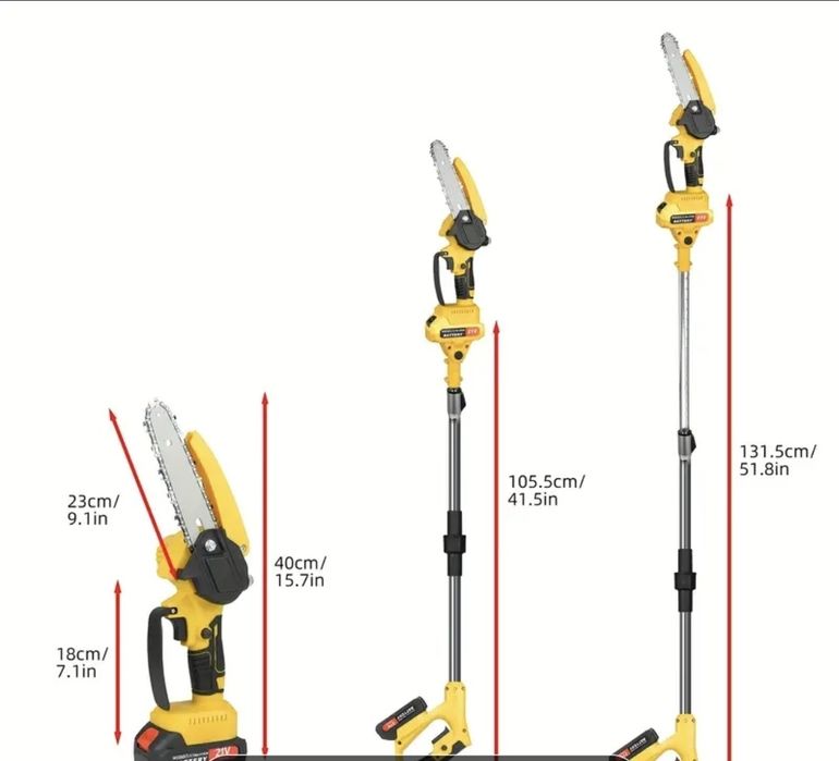 Телескопичен тример за високи клони
