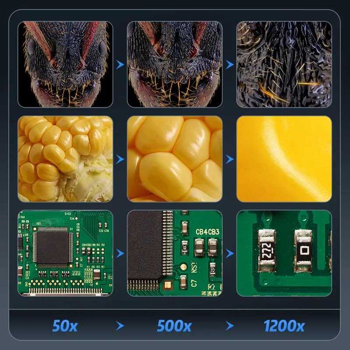 Inskam 330 Цифров микроскоп с 7.0″ IPS екран | 1200X | 5MP