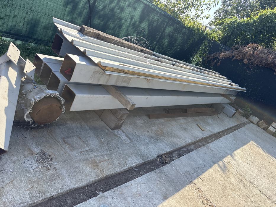 Vand 6 stalpi teava patrata 200x5 la 6 ml