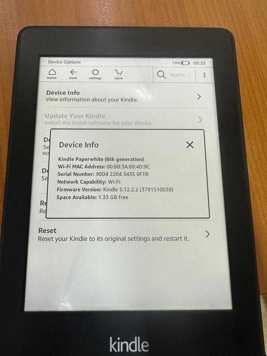 Kindle parperwhite 6 gen