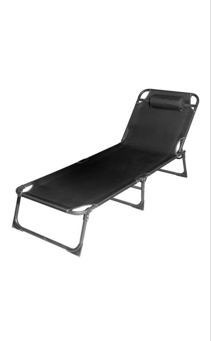 Раскладушка серебристый,черный