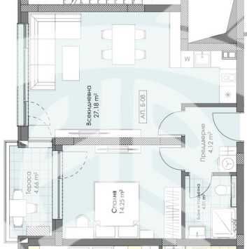 Двустаен апартамент Остромила 592-19408