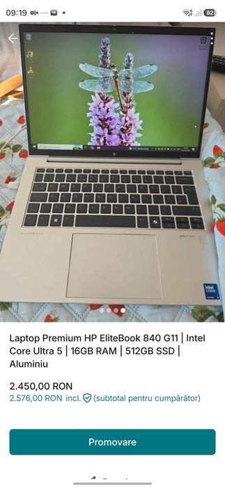 Leptop premiu HP Elitebook 840 G11 ultra-portabil
