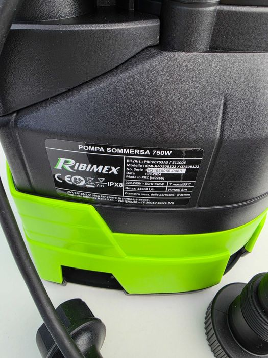 Pompă submersibilă Ribimex PRPVC753AS pentru apă murdara