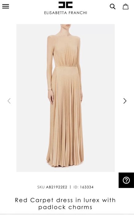 Elisabetta Franchi дълга рокля с красив гръб и чарм с лого