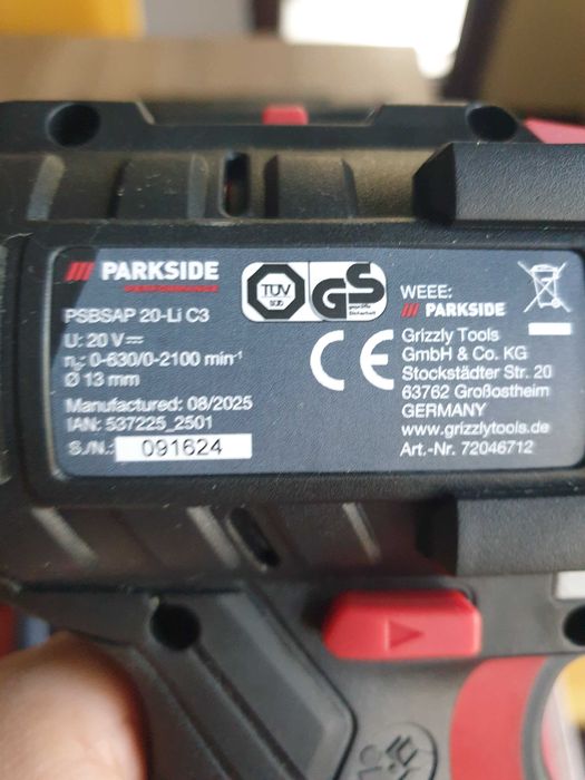 Parkside performance PSBSAP ударен винтоверт