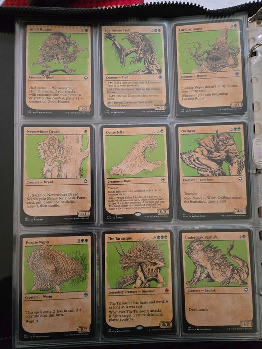 MTG all Forgotten Realms and Baldur's Gate cards with this art style