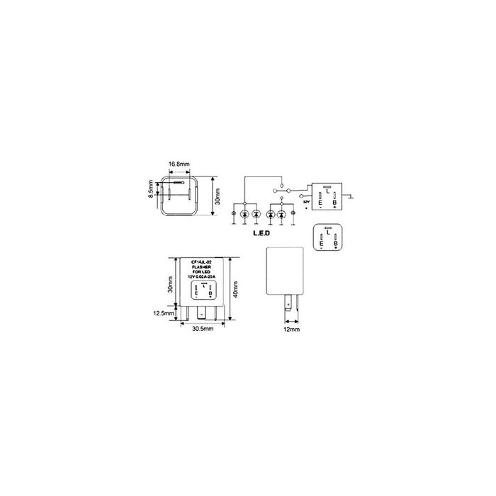 реле за led крушки cf14a 12v flyseen