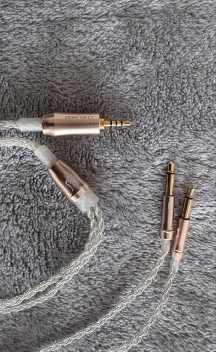 Cablu casti balansat Meze 2.5mm to 3.5 mono cupru argintat, Meze audio