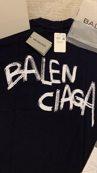 Tricou Balenciaga Script Logo negru