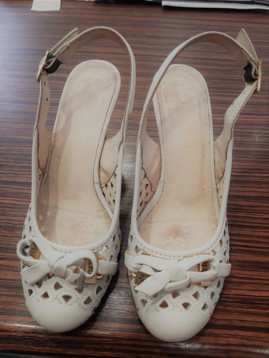 Обувка/Сандал ЕСТЕСТВЕНА Кожа с Метални декорации и Панделка ! №36