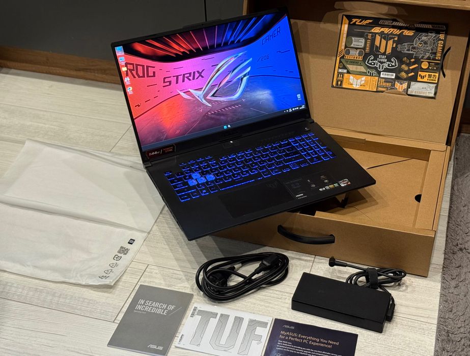 RTX 3070 8gb /Ryzen7 6800H / 17.3 144hz/ 1TB SSD/ 16GB / Asus TUF /RGB /MIL-STD-810