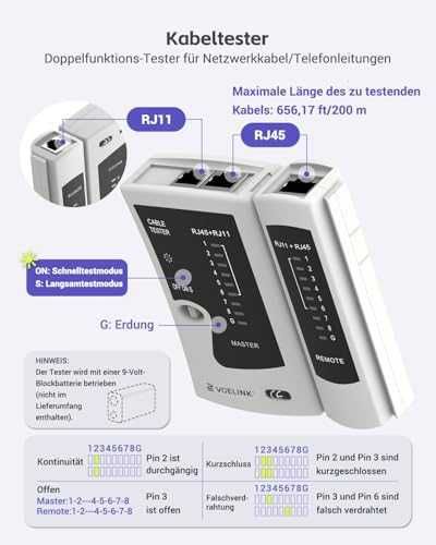 VCELINK мрежов комплект RJ45 клещи + тестер