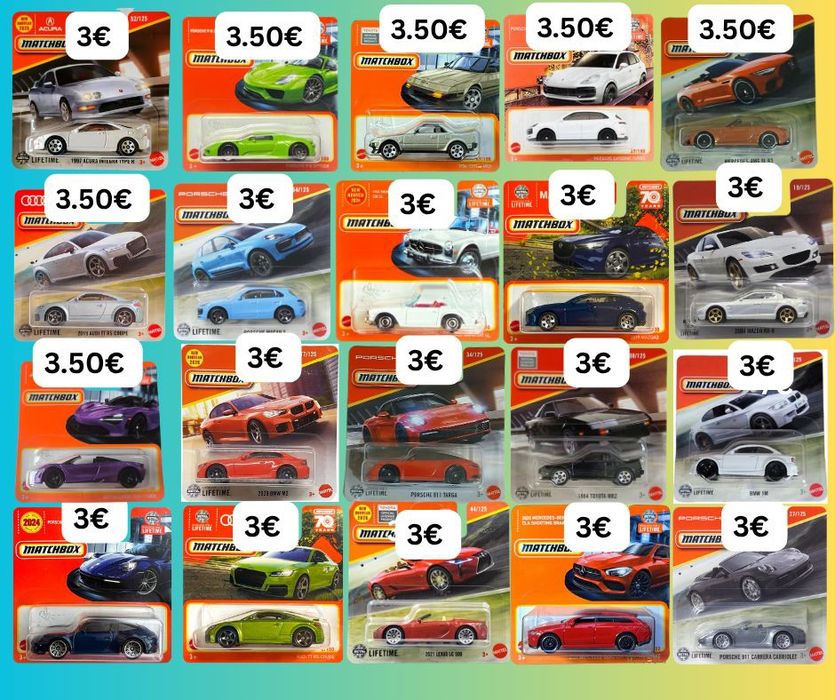 Hot Wheels, Matchbox и Majorette колички