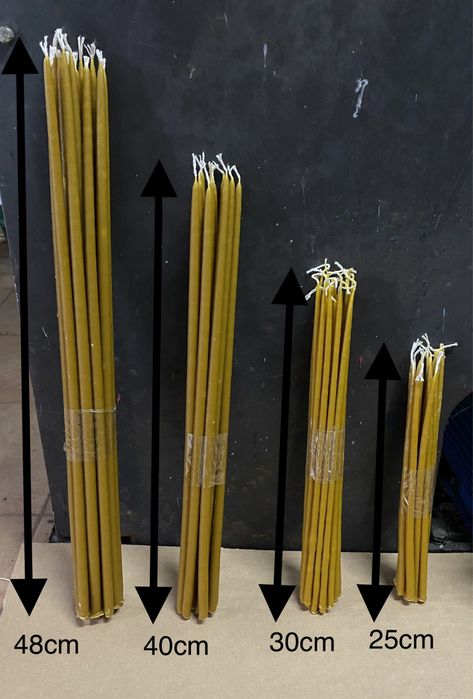 Lumanari din ceara curata 25cm [Biserica]