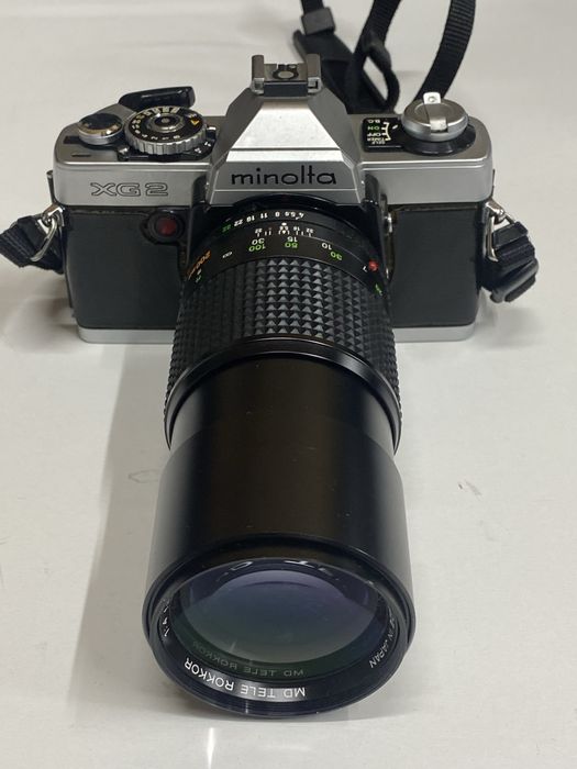 Aparat foto vintage Minolta XG 2-ob Minota 200 mm