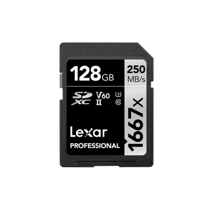 Карта память Lexar Sd card 128 Gb 250 mb/s V60 Professional 1667x