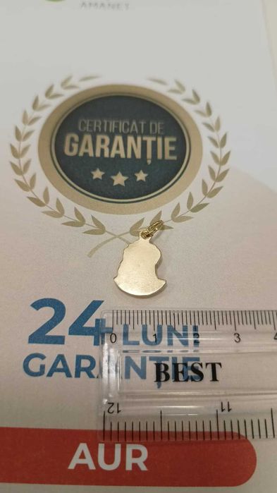 [AG24 Harlau B.45818.1] Pandantiv aur 14k 1.26gr - Garantie 2 ani!