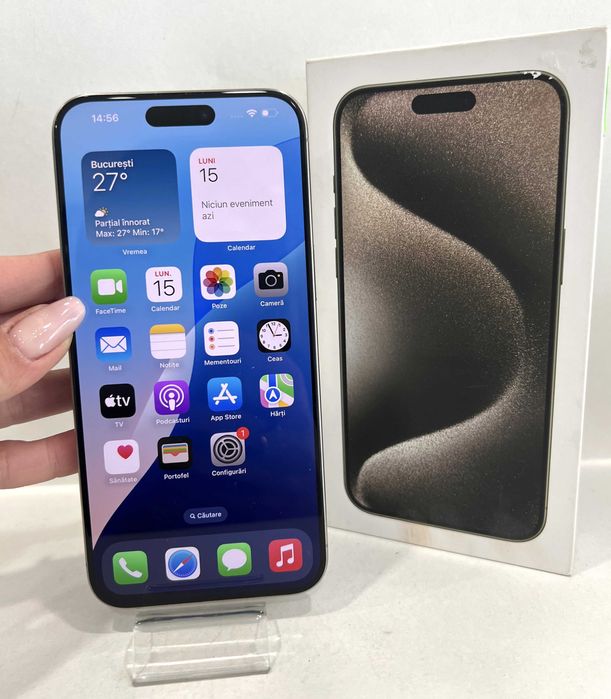 iPhone 15 Pro Max,256GB, garantie, Natural Titanium!