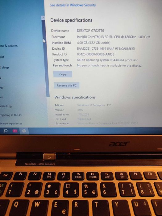 Laptop Acer Aspire Ultrabook