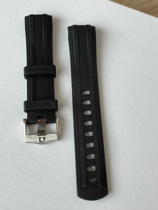 Curea silicon ceas Omega Seamaster 300 Diver Negru Albastru