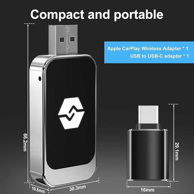 ZUOQIANG 2 в 1 безжичен Carplay адаптер