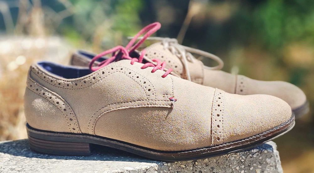 Pantofi Tommy Hilfiger Brogue din Piele Întoarsă Naturală Mărimea 42
