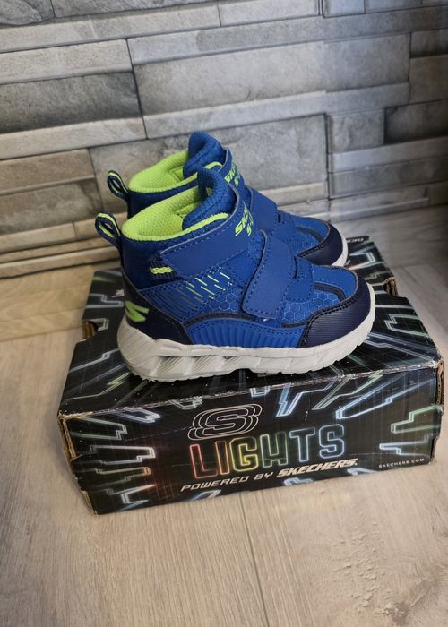 Ghete Skechers cu lumini pentru copii, mărimea 22