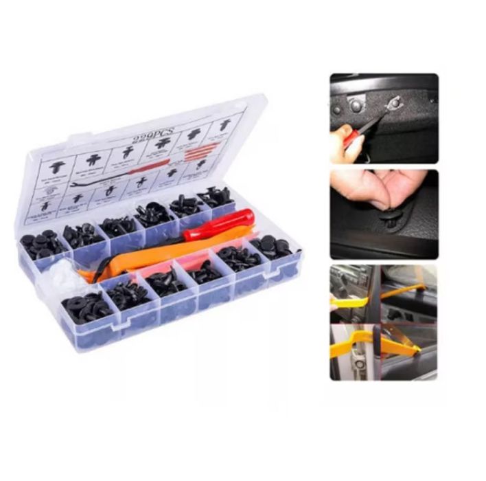 Щипки за кола, Комплект универсални, Копки за автомобил, 229 бр.