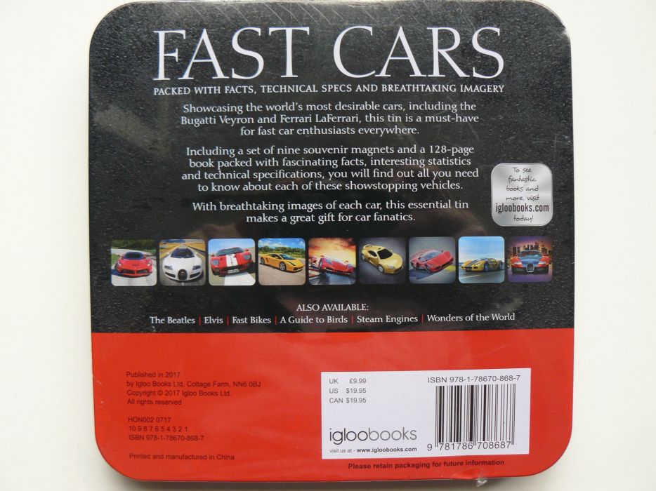 FAST CARS Un Set Cutie Special Pt Iubitori De Masini Sport Nou Magnet