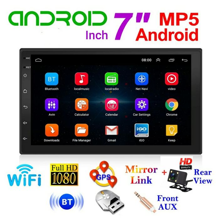 7 инча ANDROID / wince  мултимедия навигация андроид vw 2 дин 2 din