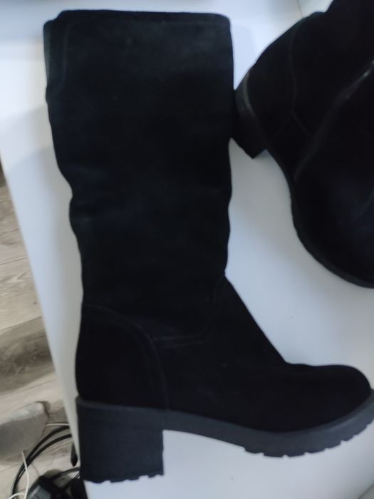 Сапоги натуральная замша зима