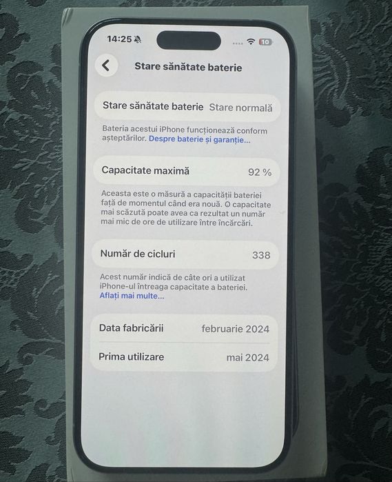 iPhone 15 Pro, White Titanium, 128GB, full box