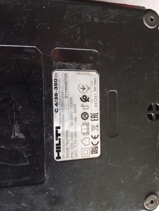 Încărcătoare hilti defecte