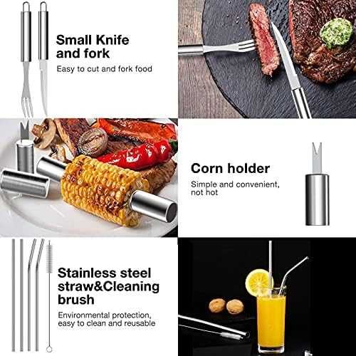 Нов голям Комплект инструменти за Грил Барбекю Месо Печене 37 части