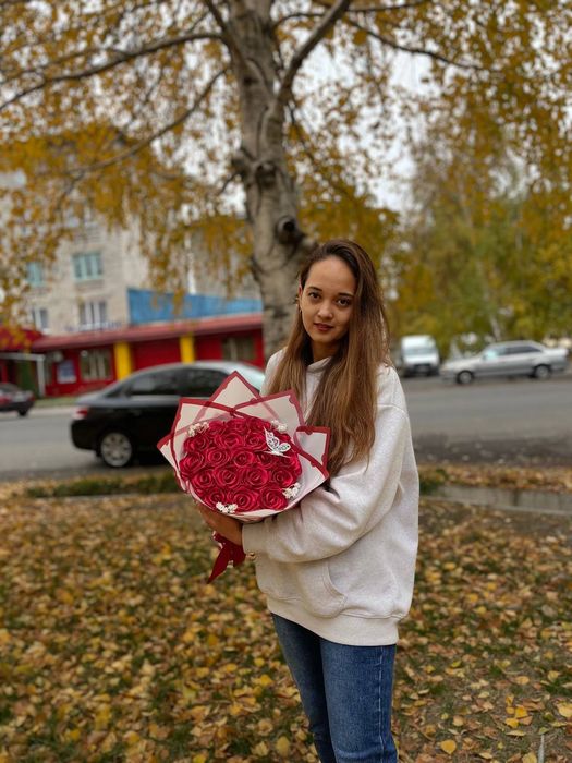 Букет из атласных лент