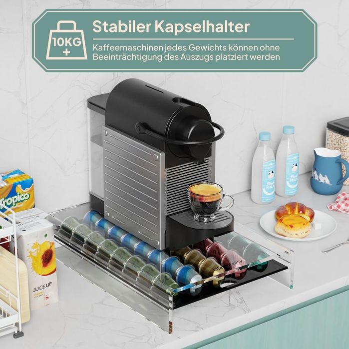 Suport capsule Nespresso sertar transparent 40 capsule