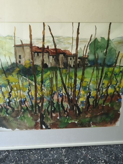 Картина акварел с подпис