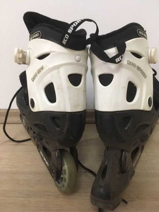 Role RCO reglabile 34-37, Alb/Negru, SS 308