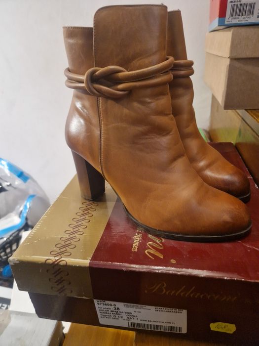 Botine piele maro mas 38