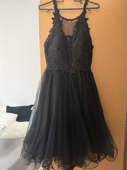 Дамска черна бална рокля