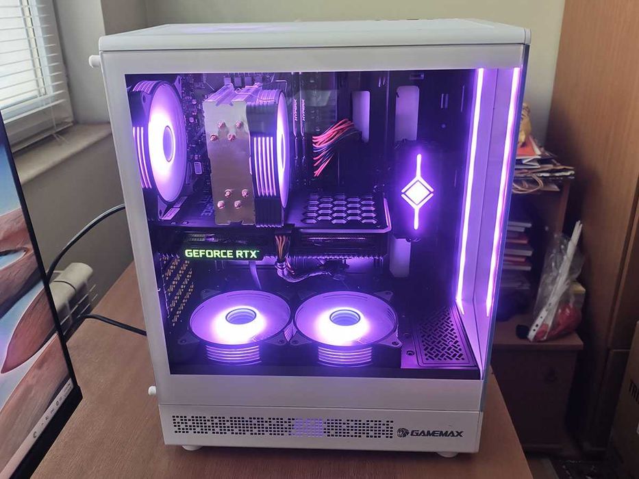 Геймърски компютър, 3060Ti, Intel 12100, 1tb hdd, 500gb nvme, 16gb Ram