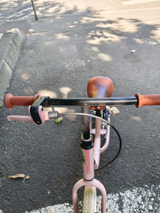 Bicicleta fara pedale Runride roz-bej