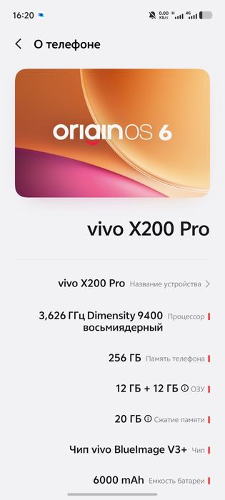 Vivo x200 pro 12/256