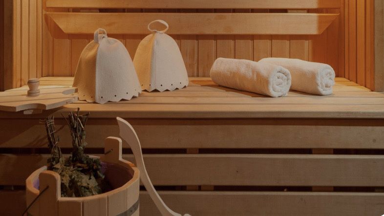 Баня сауна с бассейном