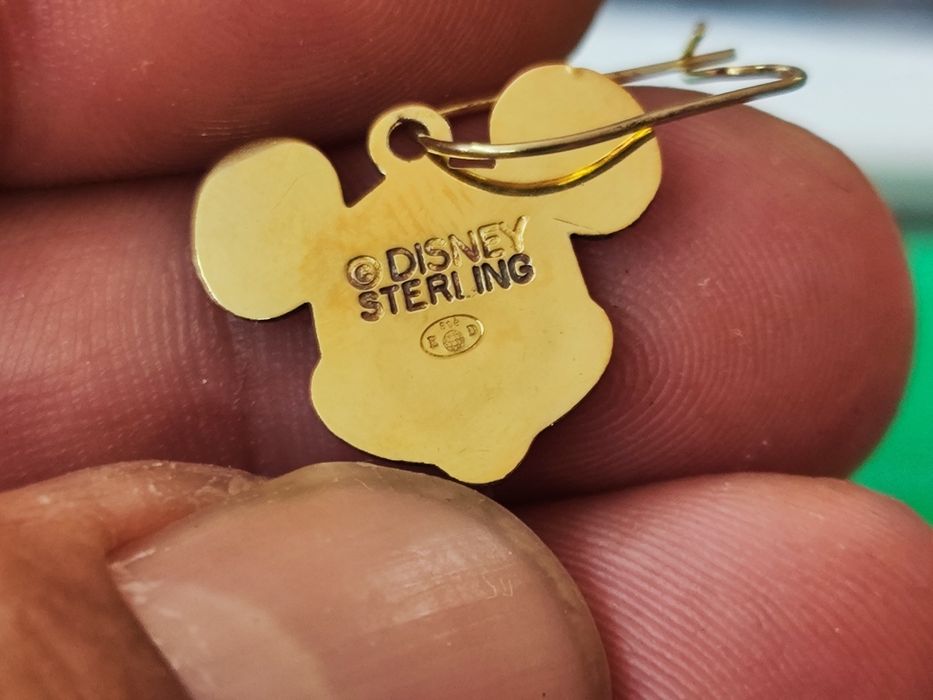Сребърни обеци walt disney Мики маус