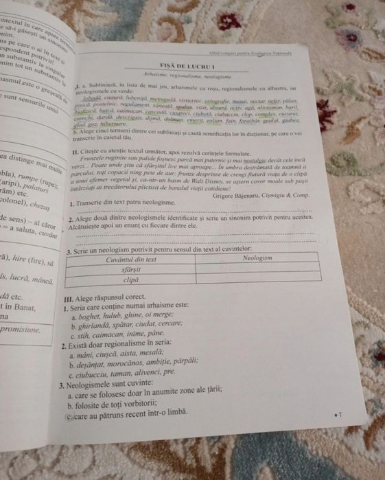 Set manuale evaluarea națională